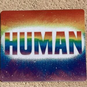 Multicolor “Human” mouse pad